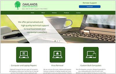 Oaklands Website Design