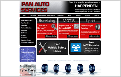 Pan Autos Website Design